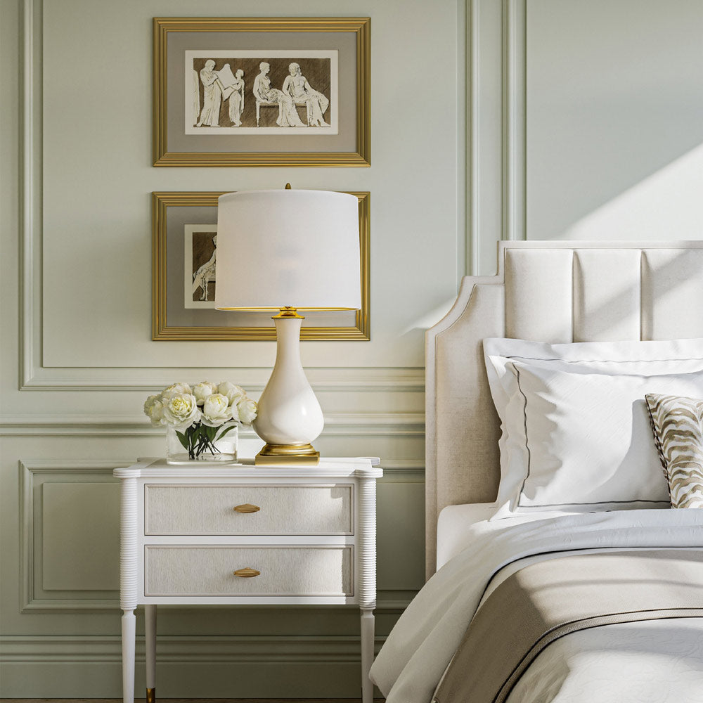 Lynton Table Lamp in bedroom.