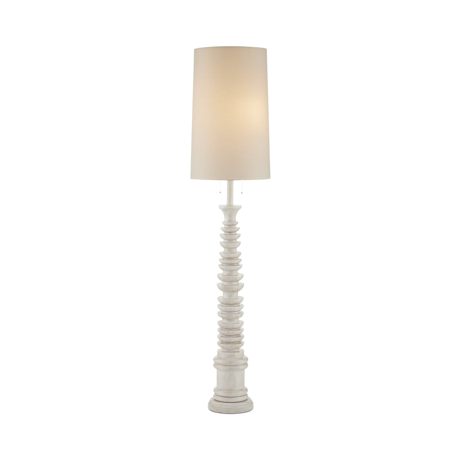 Malayan Floor Lamp in Whitewash.