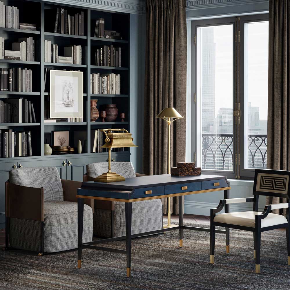 Malvasia Table Lamp in home office.