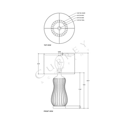 Mamora Table Lamp - line drawing.