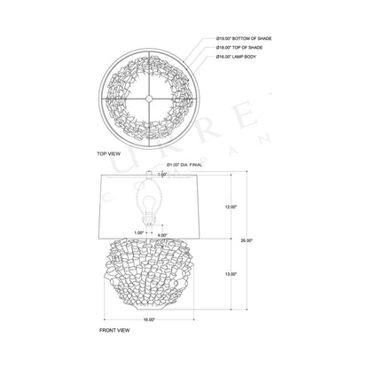 Manitapi Table Lamp - line drawing.