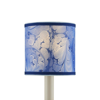 Marble Chandelier Shade in Blue (Drum).