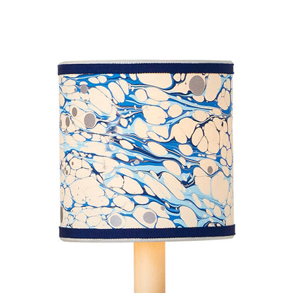 Marble Chandelier Shade in Blue Lace (Drum).