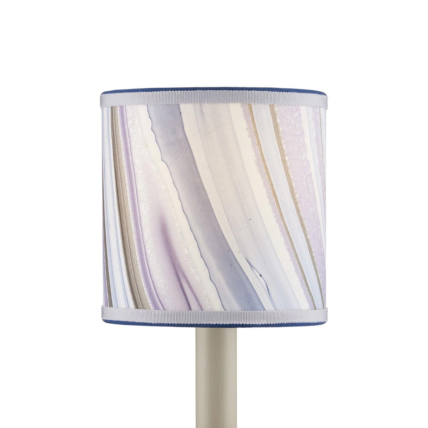 Marble Chandelier Shade in Lilac/Blue Agate (Drum).
