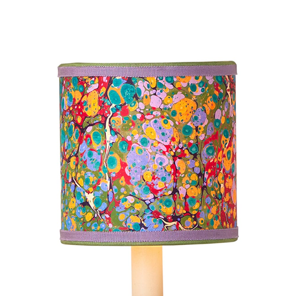 Marble Chandelier Shade in Multi-color (Drum).