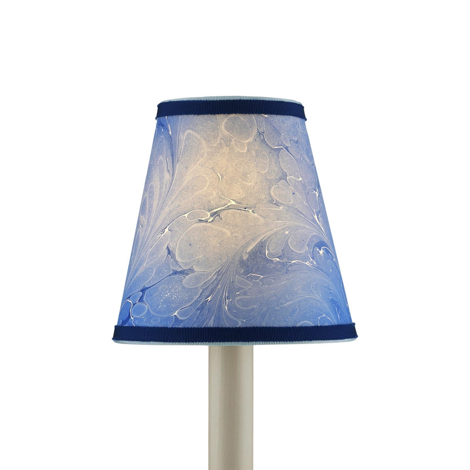 Marble Chandelier Shade in Blue (Tapered).