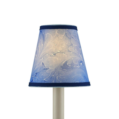 Marble Chandelier Shade in Blue (Tapered).