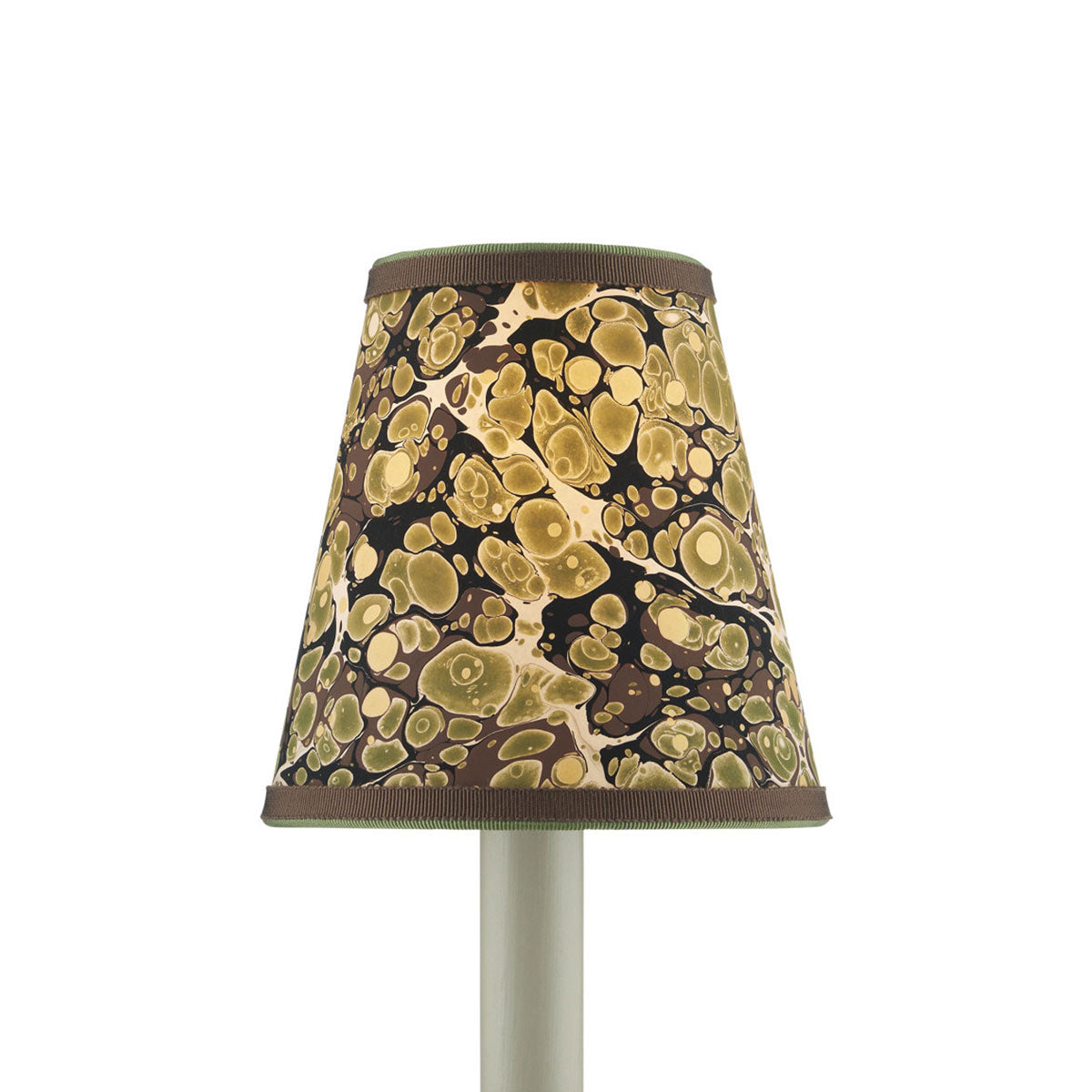 Marble Chandelier Shade in Green (Tapered).