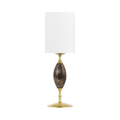 Marche LED Rechargeable Table Lamp in Brown.