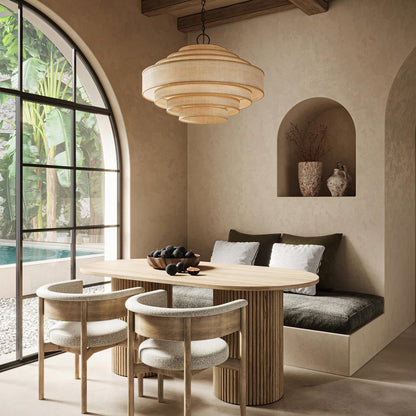 Maura Chandelier in living room.