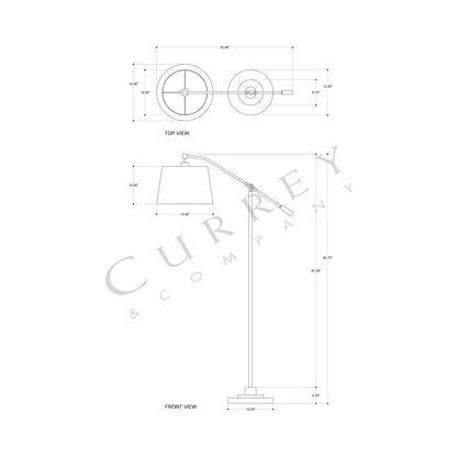 Maxstoke Floor Lamp - line drawing.