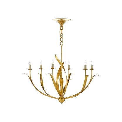 Menefee Chandelier in Antique Gold Leaf (Small).