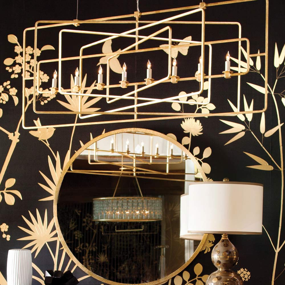 Metro Chandelier in living room.