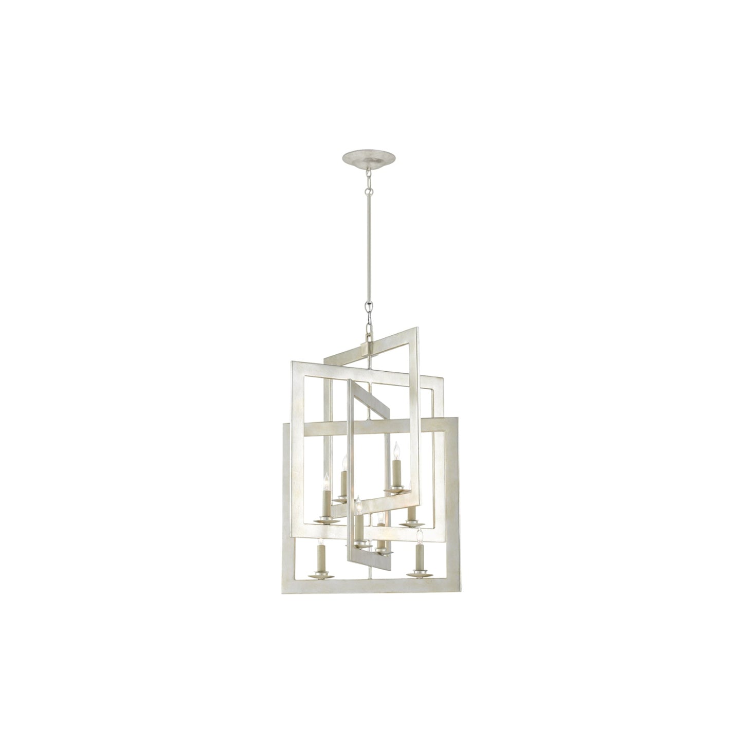 Middleton Chandelier in Contemporary Silver Leaf (20-Inch).