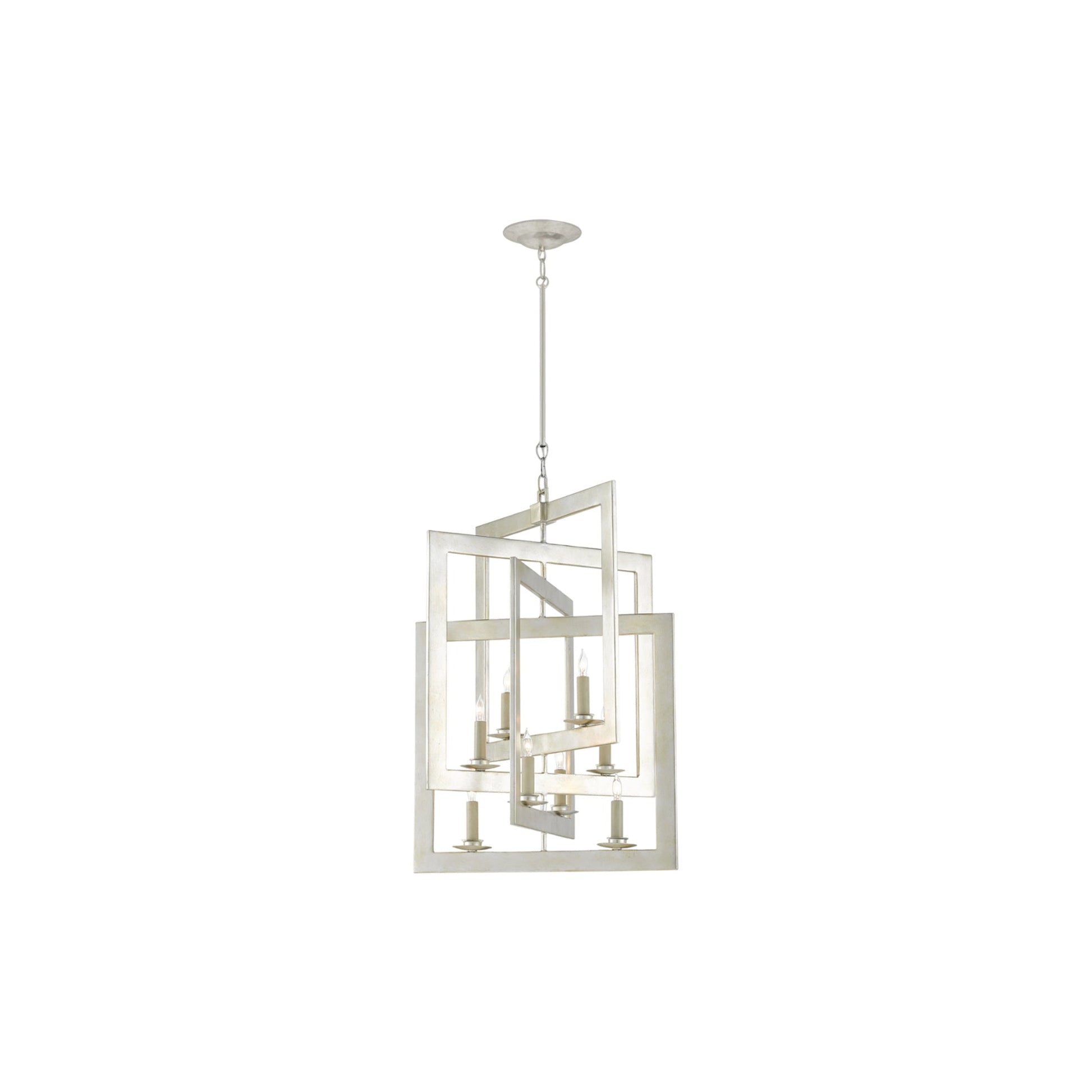 Middleton Chandelier in Contemporary Silver Leaf (20-Inch).