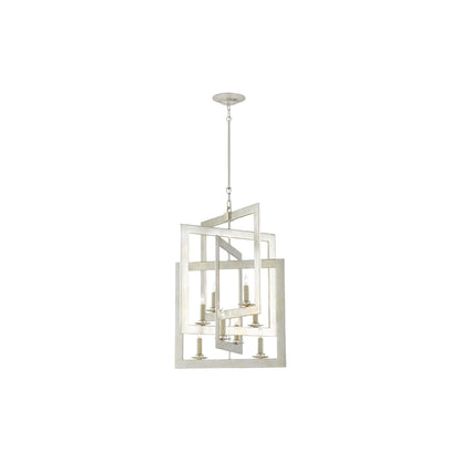 Middleton Chandelier in Contemporary Silver Leaf (20-Inch).