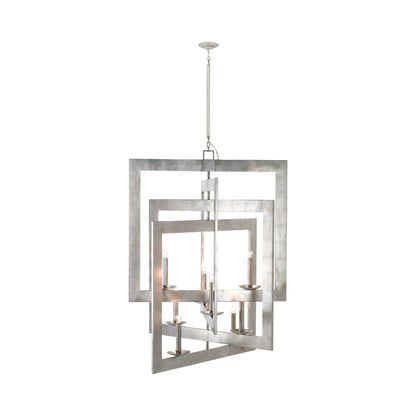 Middleton Chandelier in Contemporary Silver Leaf (45-Inch).