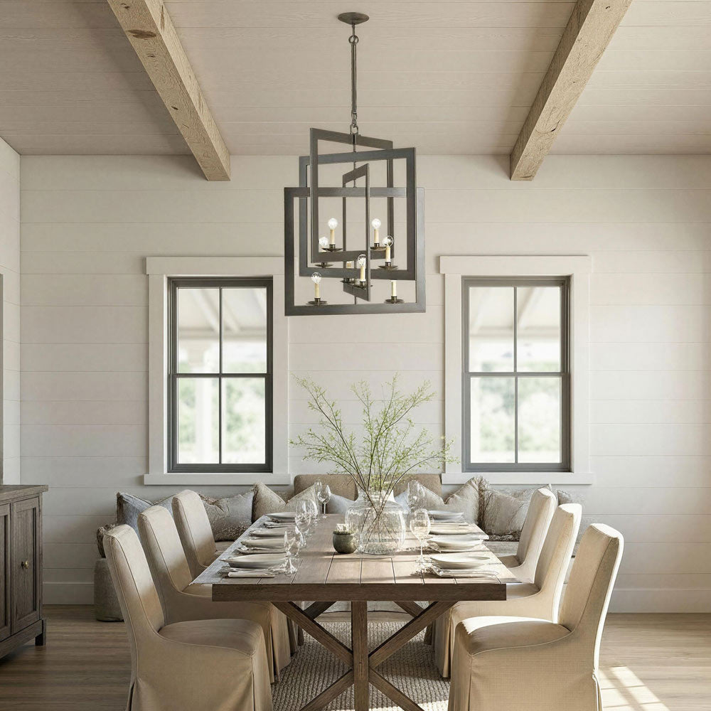 Middleton Chandelier in dining room.