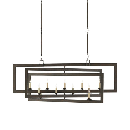 Middleton Rectangular Chandelier in Detail.