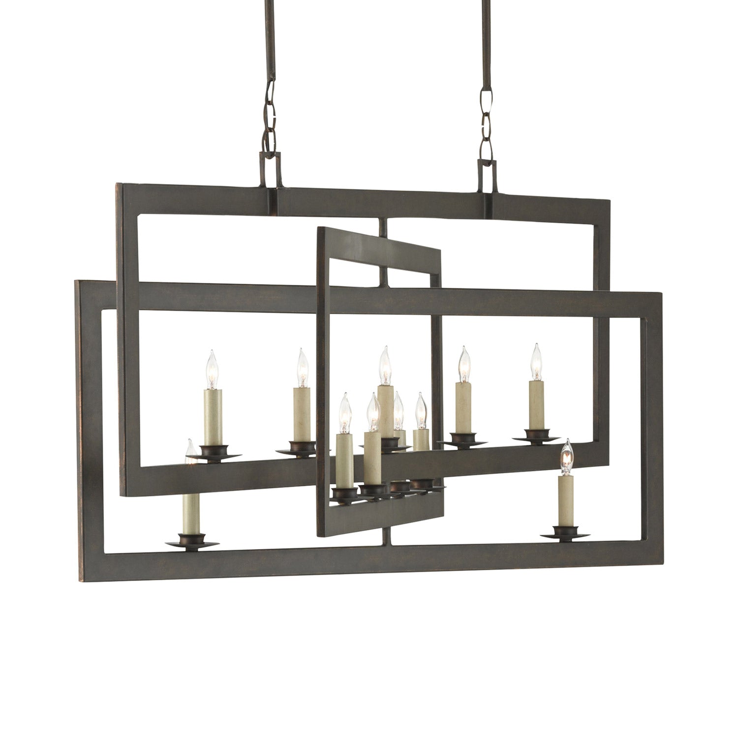 Middleton Rectangular Chandelier in Detail.