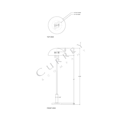 Miles Floor Lamp - line drawing.