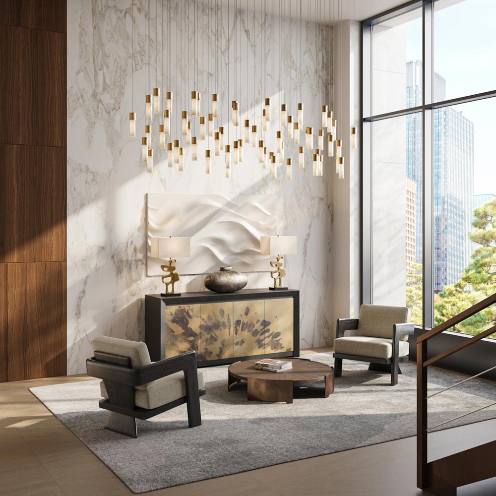 Mithra Table Lamp in living room.