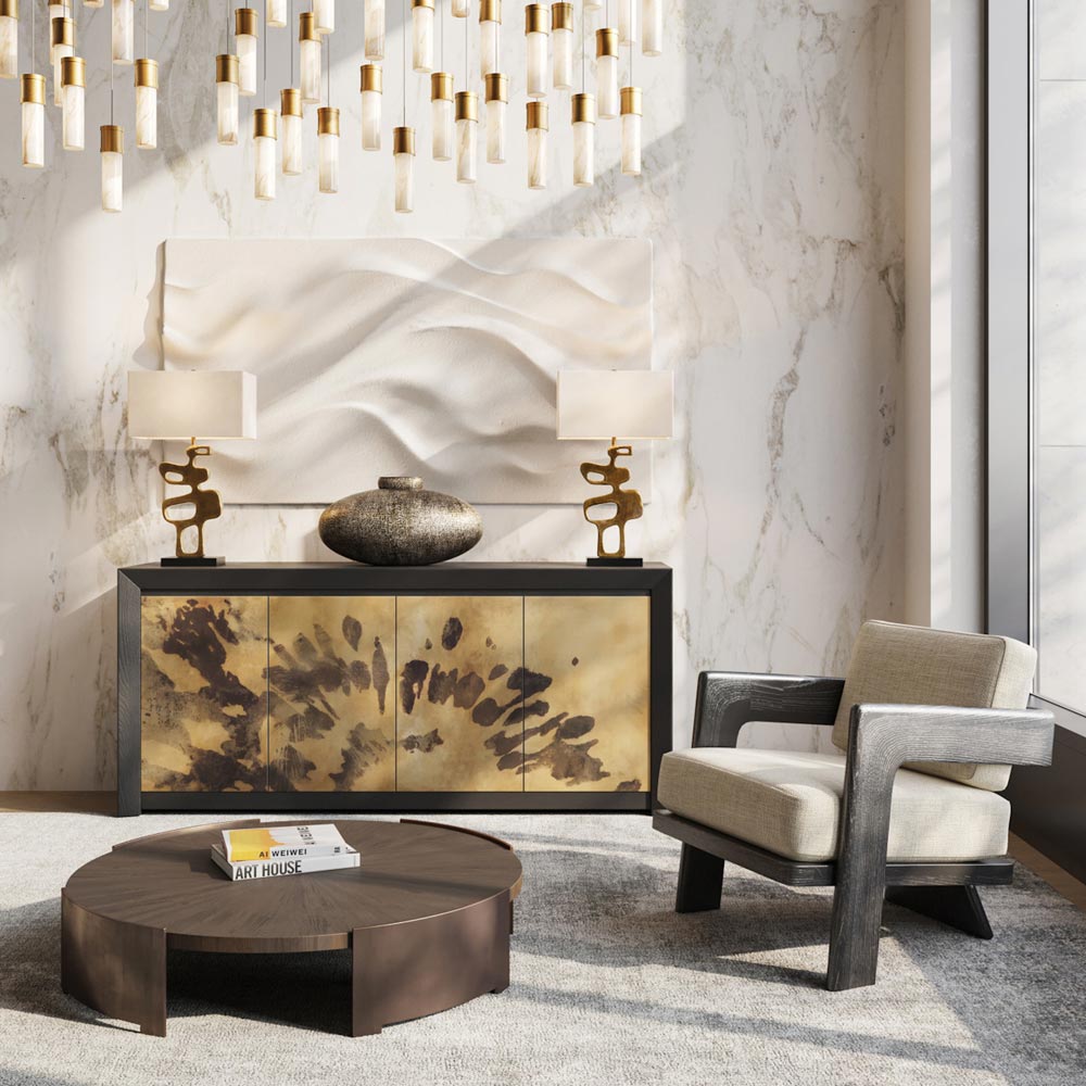 Mithra Table Lamp in living room.