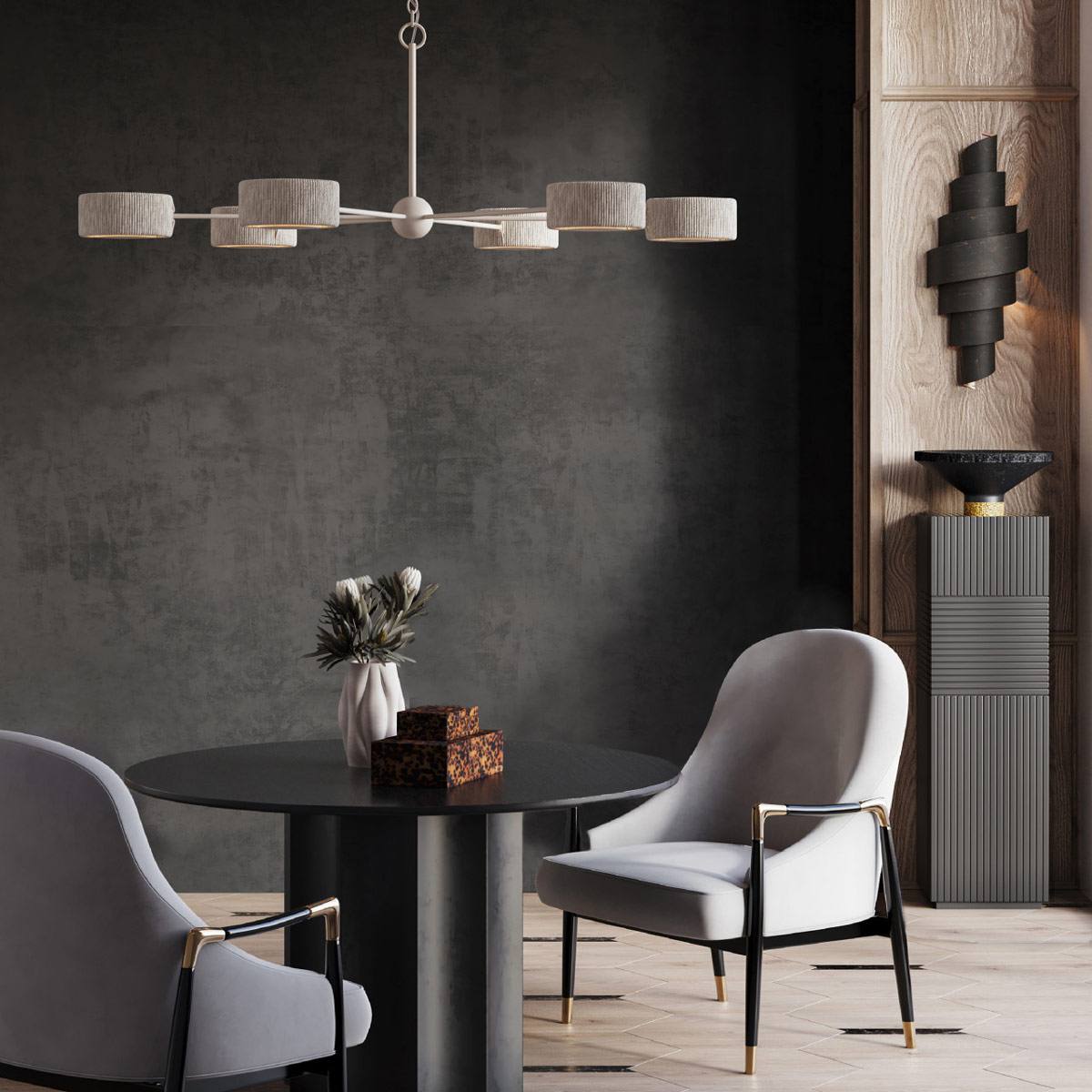 Monreale LED Chandelier in living room.