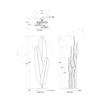 Musa Floor Lamp - line drawing.