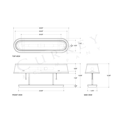 Museum Table Lamp - line drawing.
