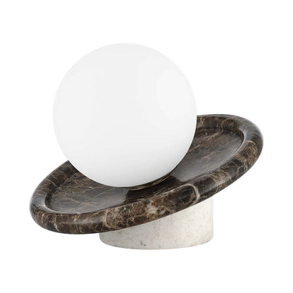 Navigation LED Rechargeable Table Lamp in Brown.