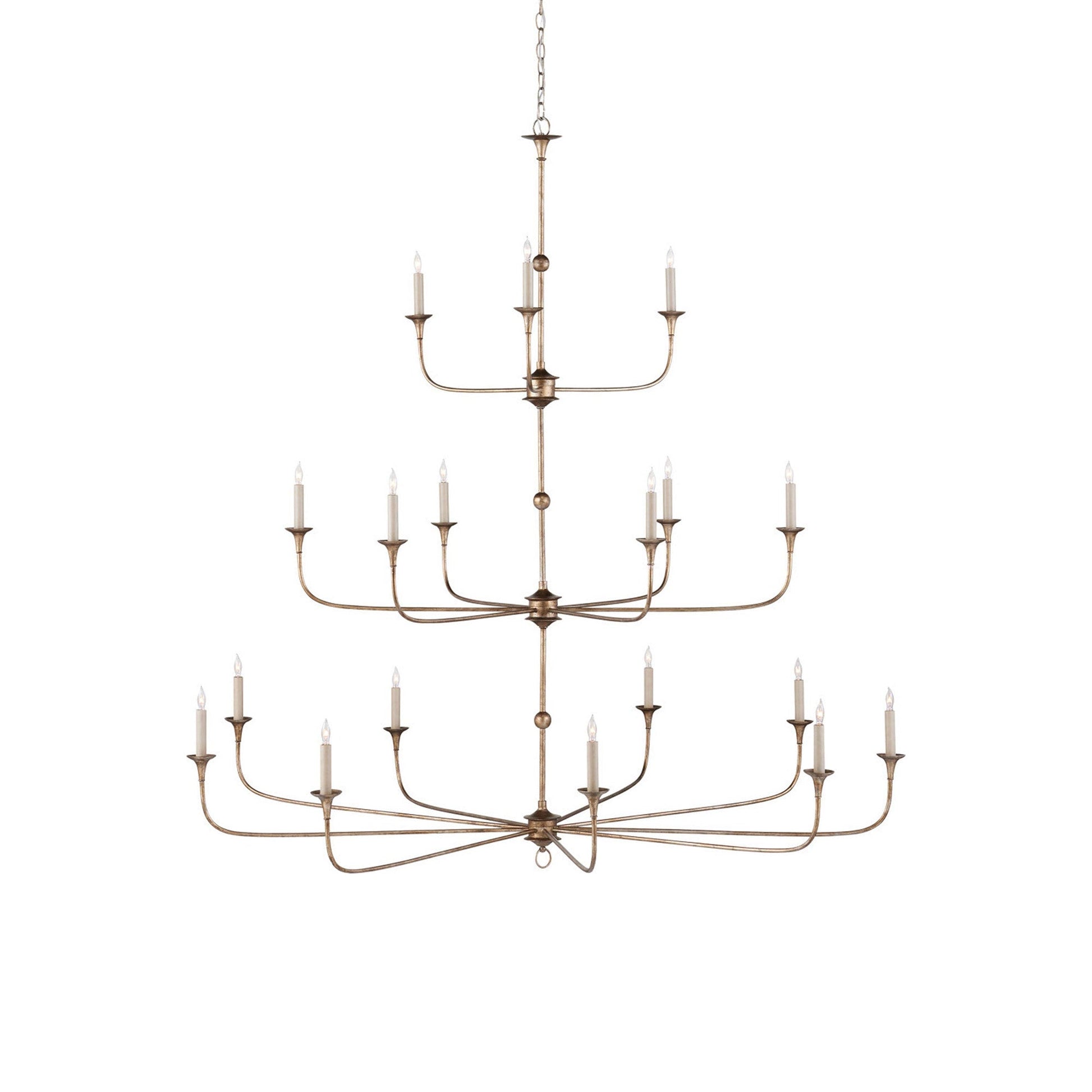 Nottaway Multi Light Chandelier in Pyrite Bronze (3-Tier).
