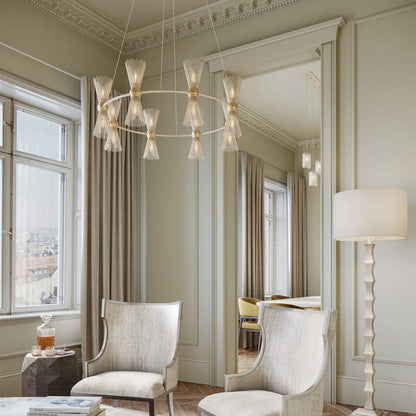 Novatude Chandelier in living room.