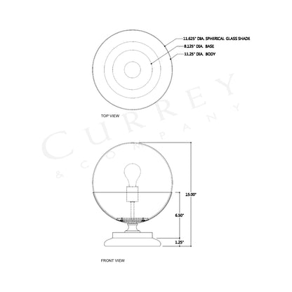 Orbis Table Lamp - line drawing.