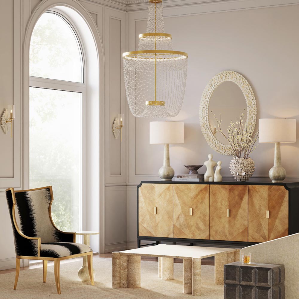 Osa Table Lamp in living room.