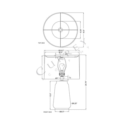 Owen Table Lamp - line drawing.