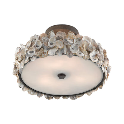 Oyster Semi Flush Mount Ceiling Light in Detail.