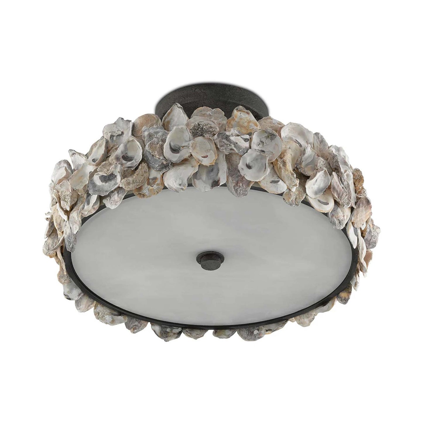 Oyster Semi Flush Mount Ceiling Light in Detail.