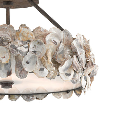 Oyster Semi Flush Mount Ceiling Light in Detail.