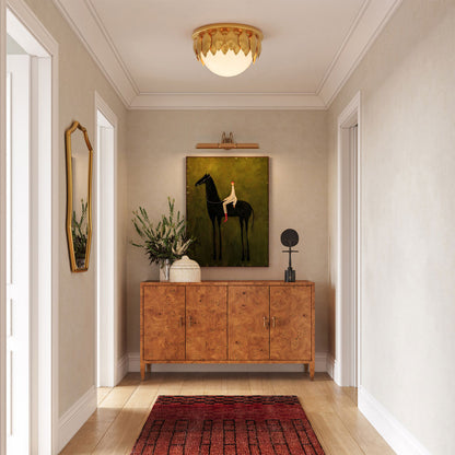 Paestum LED Flush Mount Ceiling Light in hallway.