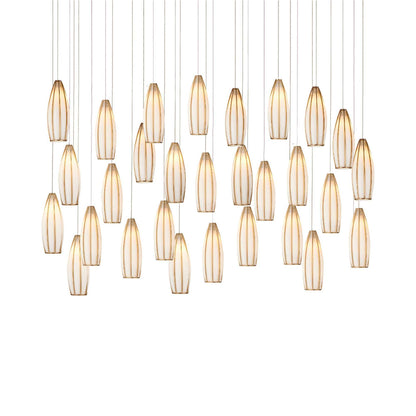 Parish Rectangular Multi Light Pendant Light (30-Light).