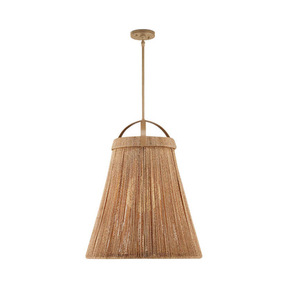 Parnell Pendant Light in Natural/Frosted White/Beige (Large).