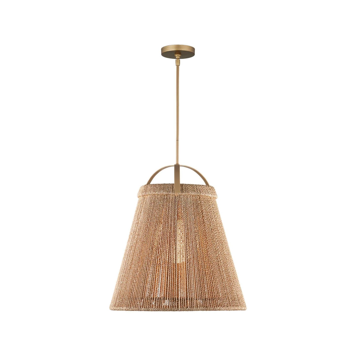Parnell Pendant Light in Natural/Frosted White/Beige (Medium).