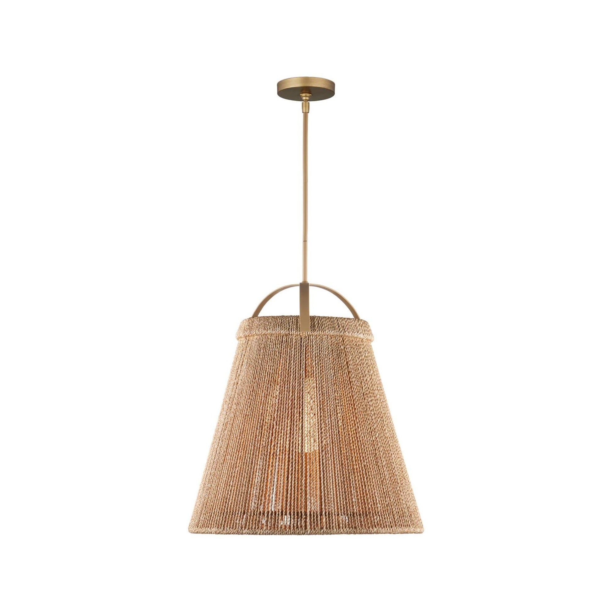 Parnell Pendant Light in Natural/Frosted White/Beige (Medium).