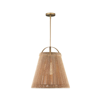 Parnell Pendant Light in Natural/Frosted White/Beige (Medium).