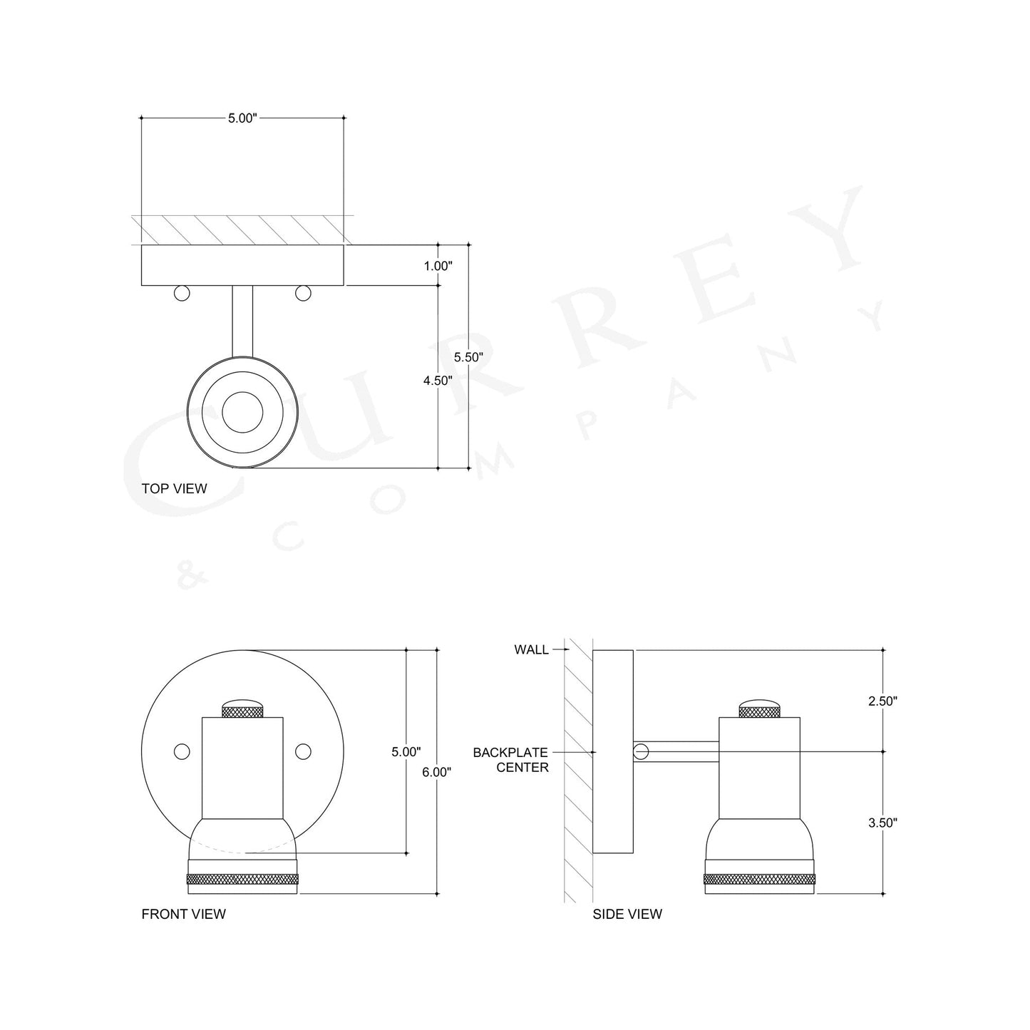 Patterson Picture Light - line drawing.
