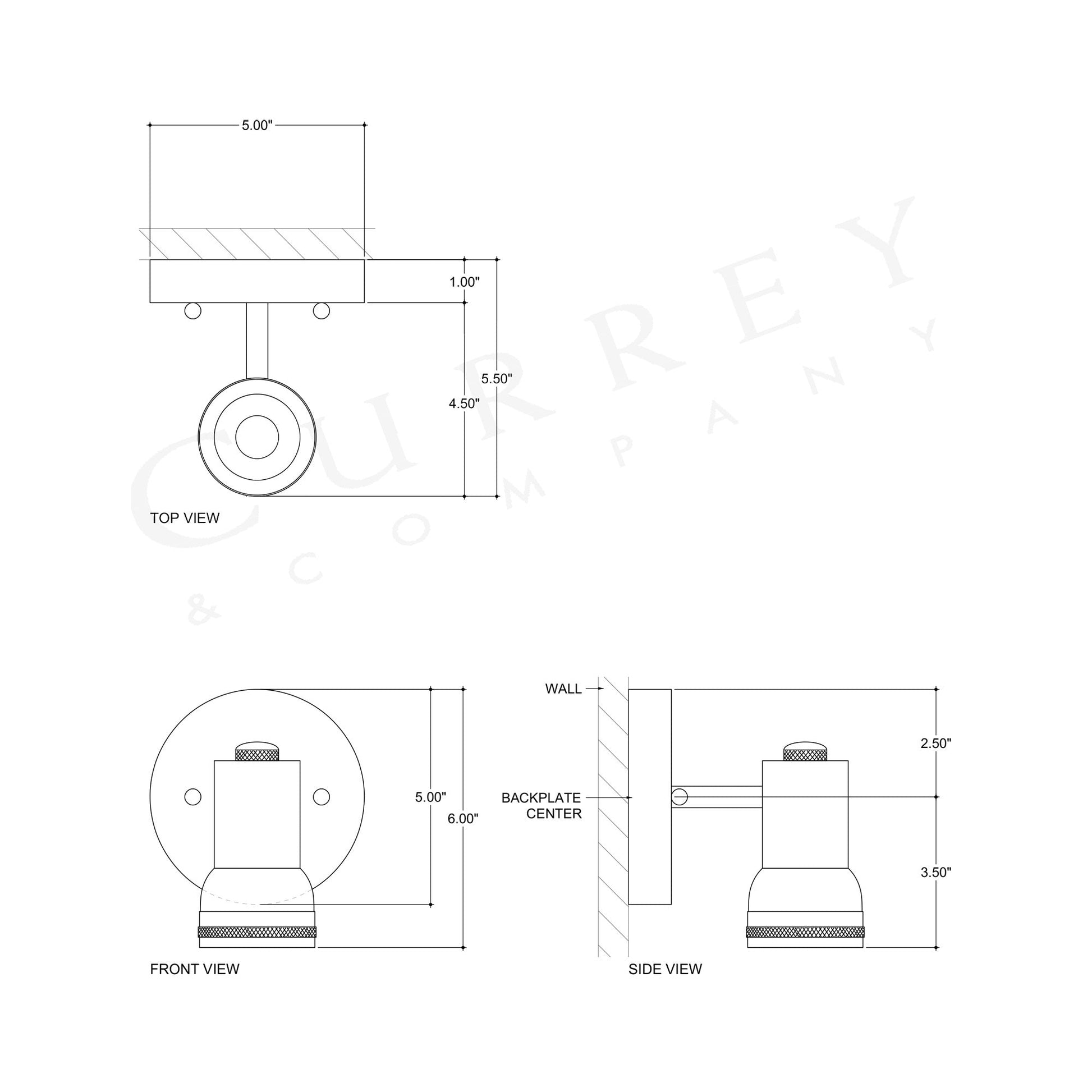 Patterson Picture Light - line drawing.