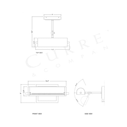 Pendleton LED Picture Light - line drawing.