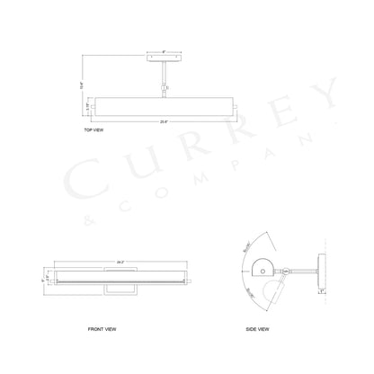 Pendleton LED Picture Light - line drawing.