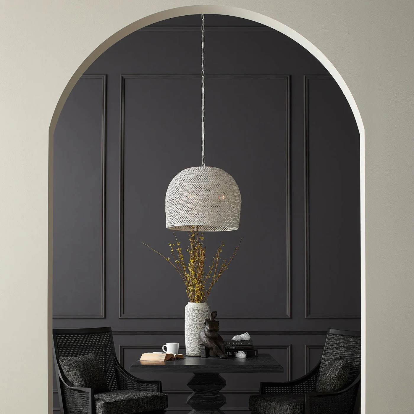 Piero Chandelier in living room.